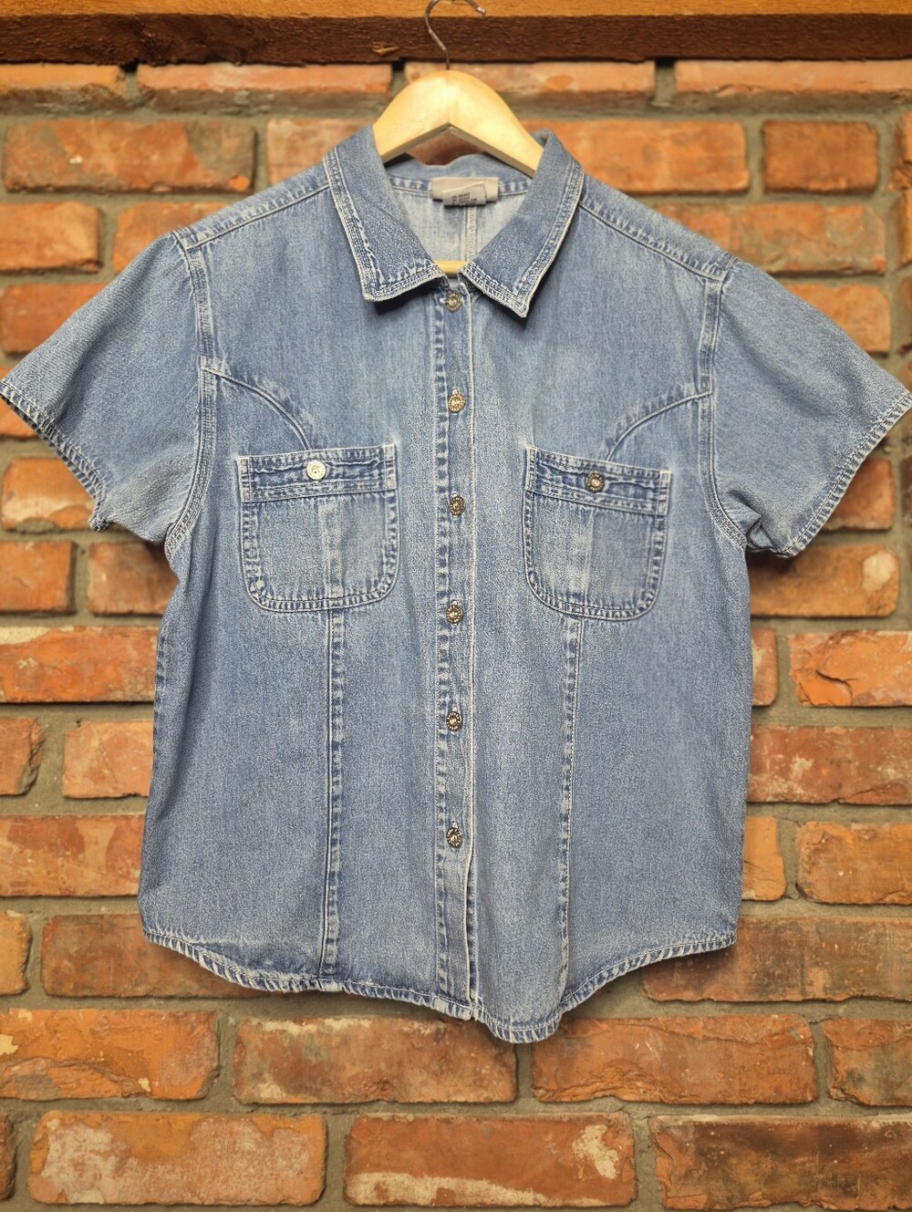 El Dorado Reserve Vintage Denim Button Down Shirt Western Ranch Rodeo